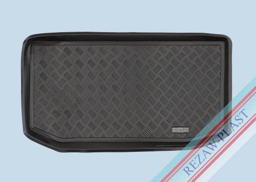 Trunk mat PE with rubber surface fits to: Nissan MICRA IV K13 2010 - 2016