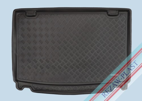 Trunk mat PE with rubber surface fits to: Peugeot 206 2002 - 2012