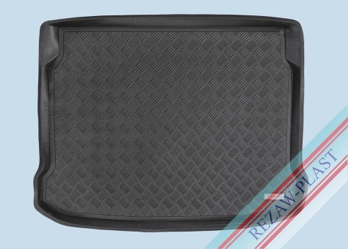 Trunk mat PE with rubber surface fits to: Mazda 3 IV 2019 -