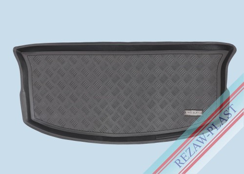 Trunk mat PE with rubber surface fits to: Opel AGILA B II 2008 - 2014, Suzuki SPLASH 2008 - 2014