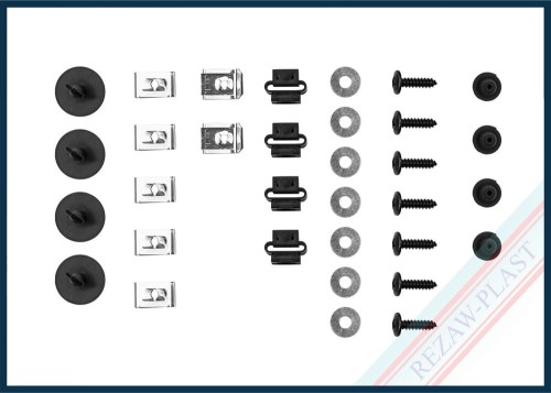 Clips for installation to the engine cover: Audi A4, S4 I, Skoda SUPERB I, Volkswagen PASSAT B5