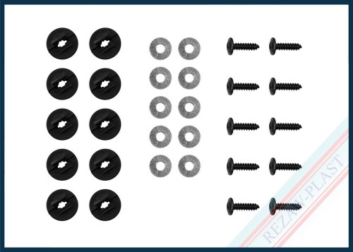 Clips for installation to the engine cover: Ford FOCUS I, II, C-MAX I, MONDEO MK I, II, III