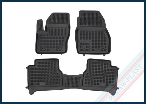 Dywaniki podłogowe czarne pasują do: Ford TOURNEO CONNECT II 2013 - 2022, Ford GRAND TOURNEO CONNECT  II 2013 - 2022, TRANSIT CONNECT II 2013 - 2023