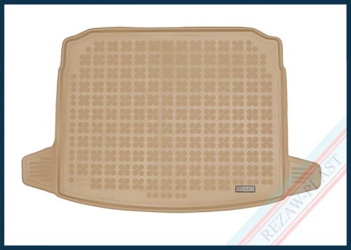 Mata bagażnika TPE (gumowa) beżowa pasuje do: Volkswagen TIGUAN II 2015 - 2023, TIGUAN II R 2021 - 2023