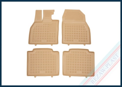 Floor mats beige fit to: Subaru Solterra 2022 -, Toyota bZ4X 2022 -