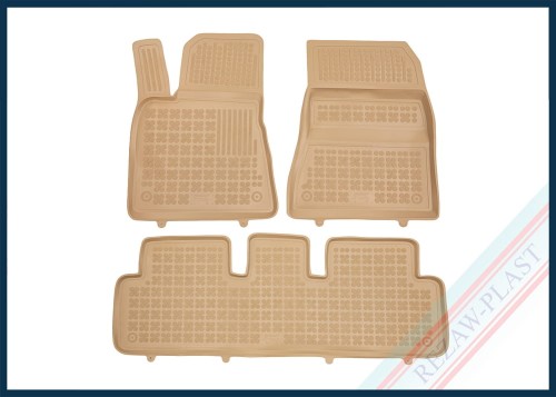 Floor mats beige fit to: Tesla Model 3 2021 - 2023