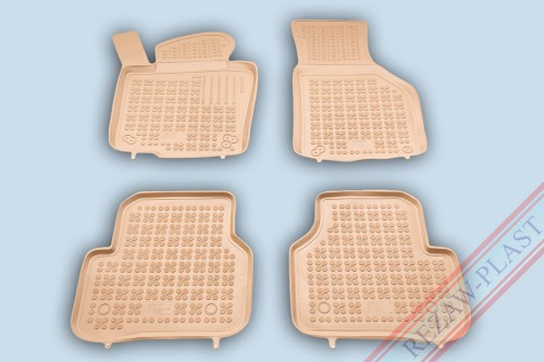 Floor mats beige fit to: Volkswagen JETTA VI 2010 - 2018, PASSAT B6, B7 2005 - 2014, PASSAT CC 2008 - 2016, B7 Alltrack 2011 - 2014, TIGUAN I 2007 - 2017