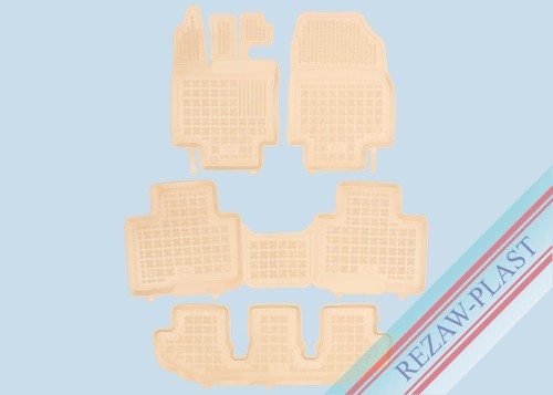 Dywaniki podłogowe beżowe pasują do: Toyota HIGHLANDER IV (XU70) 2019 -