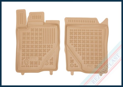 Floor mats beige fit to: Ford RANGER VI 2022 -, Volkswagen AMAROK II 2022 -