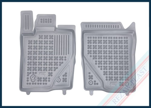 Floor mats grey fit to: Ford RANGER VI 2022 -, Volkswagen AMAROK II 2022 -