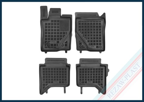Floor mats black fit to: Ford RANGER VI 2022 -, Volkswagen AMAROK II 2022 -