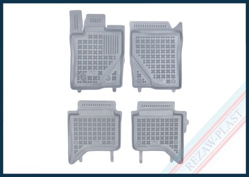 Floor mats grey fit to: Ford RANGER VI 2022 -, Volkswagen AMAROK II 2022 - 