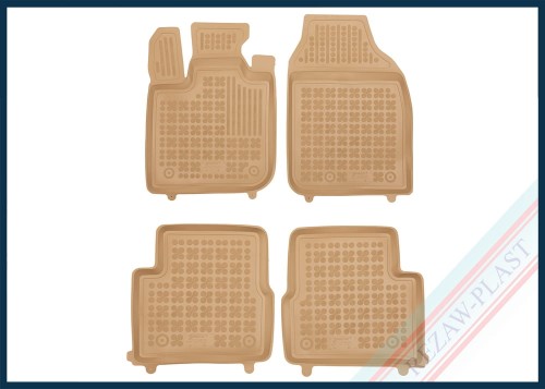 Dywaniki podłogowe beżowe pasują do: Fiat 500e 2020 -
