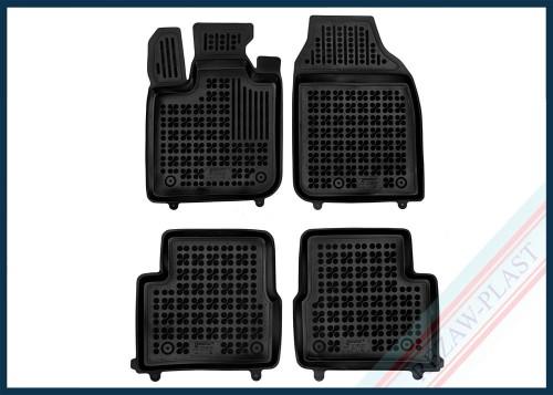Dywaniki podłogowe czarne pasują do: Fiat 500e 2020 -