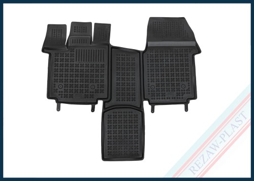 Floor mats black fits to: Volkswagen MULTIVAN T7 2021 -