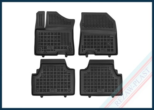 Floor mats black fit to: Hyundai KONA I Electric 2018 - 2023