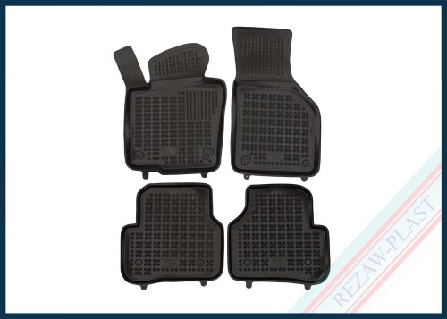 Floor mats black fit to: Volkswagen JETTA VI 2010 - 2018, PASSAT B6, B7 2005 - 2014, PASSAT CC 2008 - 2016, B7 Alltrack 2011 - 2014, TIGUAN I 2007 - 2017