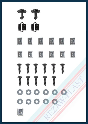 Clips for installation to the engine cover: Audi A4, S4
