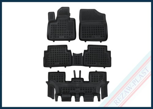 Floor mats black fit to: Hyundai SANTA FE IV 2020 -