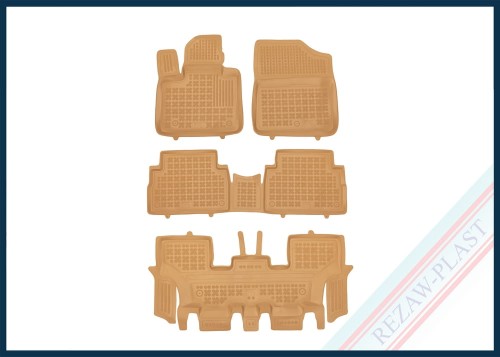Floor mats beige fit to: Hyundai SANTA FE IV 2020 -