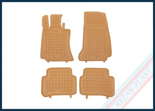 Floor mats beige fit to: Mercedes S214, W214 E - KLASA 2023 -