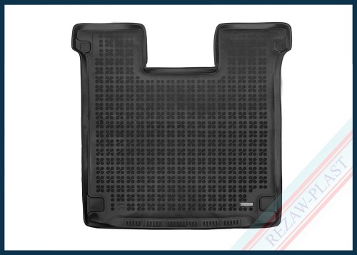 Trunk mat black fits to: Volkswagen TRANSPORTER T5 CARAVELLE 2003 - 2015, T6 2015 - 2019, T6.1 2019 -
