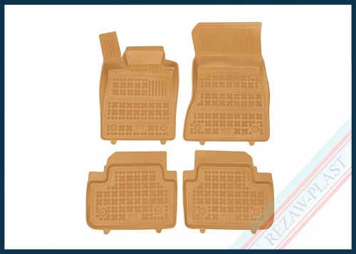 Dywaniki podłogowe beżowe pasują do: BMW 5 (G60, G61), i5 (G60, G61) 2023 -