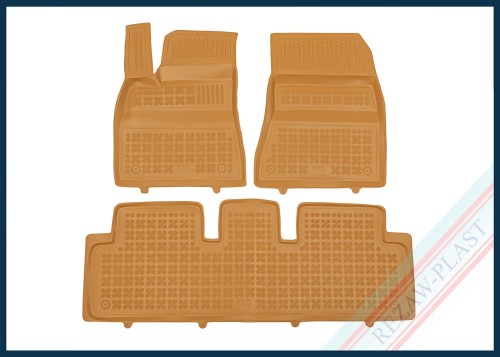 Floor mats beige fit to: Tesla Model 3 2023 -