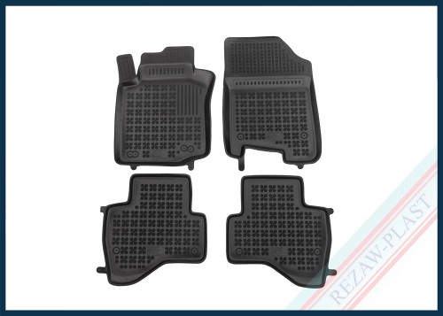 Dywaniki podłogowe czarne pasują do: Citroen C1 I 2008 - 2014, Peugeot 107 2005 - 2014, Toyota AYGO I 2005 - 2014