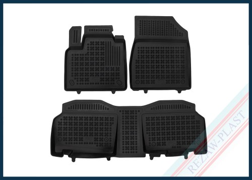 Dywaniki podłogowe czarne pasują do: Mercedes W420 T - KLASA 2022 -, Nissan TOWNSTAR 2022 -, Renault KANGOO III 2021 -