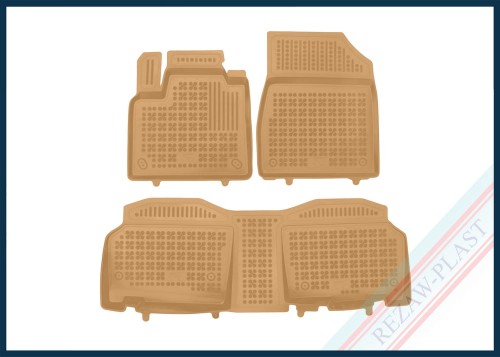Dywaniki podłogowe beżowe pasują do: Mercedes W420 T - KLASA 2022 -, Nissan TOWNSTAR 2022 -, Renault KANGOO III 2021 -