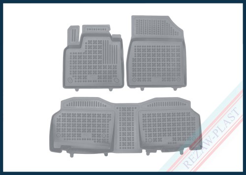 Dywaniki podłogowe szare pasują do: Mercedes W420 T - KLASA 2022 -, Nissan TOWNSTAR 2022 -, Renault KANGOO III 2021 -