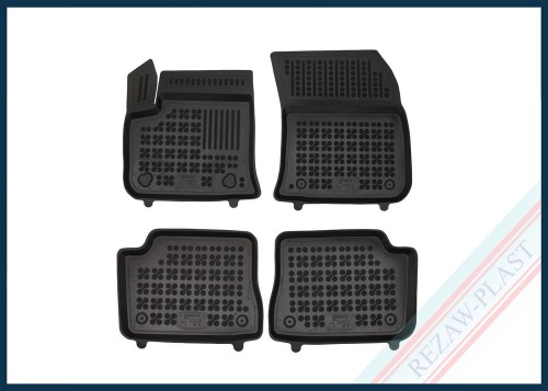 Floor mats black fit to: Jeep AVENGER 2022 -, Opel CORSA-e 2019 -, Opel MOKKA-e 2020 -, Peugeot e-208 2019 -