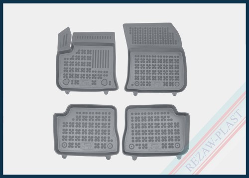 Floor mats grey fit to: Jeep AVENGER 2022 -, Opel CORSA-e 2019 -, Opel MOKKA-e 2020 -, Peugeot e-208 2019 -