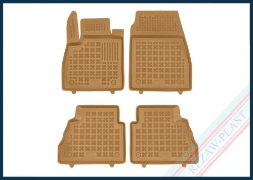 Dywaniki podłogowe beżowe pasują do: Ford TOURNEO COURIER II 2023 -