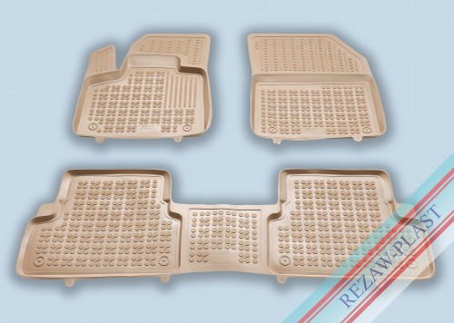 Floor mats beige fit to: Peugeot 3008 II 2016 - 2024