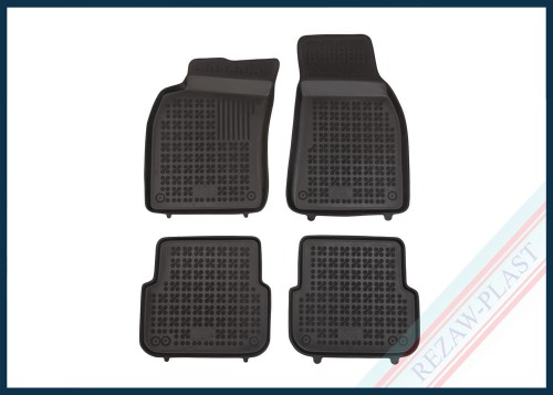 Dywaniki podłogowe czarne pasują do: Audi A6 Allroad Quattro C6 2006 - 2011, A6 III C6 2004 - 2008