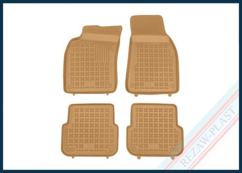Dywaniki podłogowe beżowe pasują do: Audi A6 Allroad Quattro C6 2006 - 2011, A6 III C6 2004 - 2008