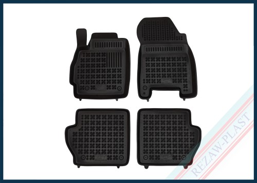 Floor mats black fit to: Mazda 2 II 2007 - 2014
