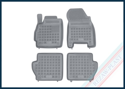 Floor mats grey fit to: Mazda 2 II 2007 - 2014