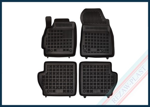 Floor mats black fit to: Mazda 2 II 2007 - 2014