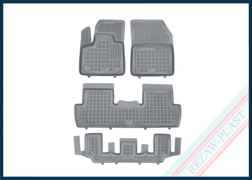 Floor mats grey fit to: Peugeot 5008 II 2017 - 2024
