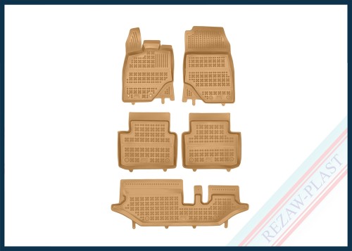 Dywaniki samochodowe TPE (gumowe) beżowe pasują do: Peugeot 5008 III 2024 -