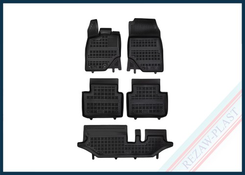 Dywaniki podłogowe czarne pasują do: Peugeot 5008 III 2024 -