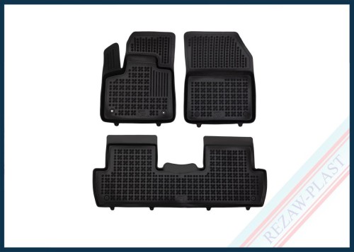 Floor mats black fit to: Peugeot 5008 II 2017 - 2024