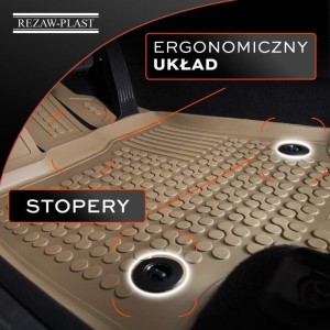 Dywaniki podłogowe beżowe pasują do: Opel KARL 2015 - 2018