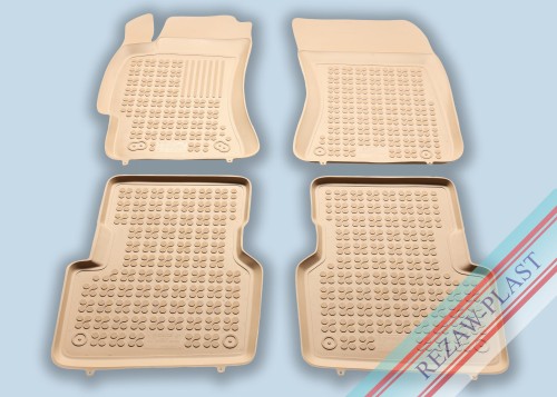 Dywaniki podłogowe beżowe pasują do: Subaru FORESTER II 2002 - 2008
