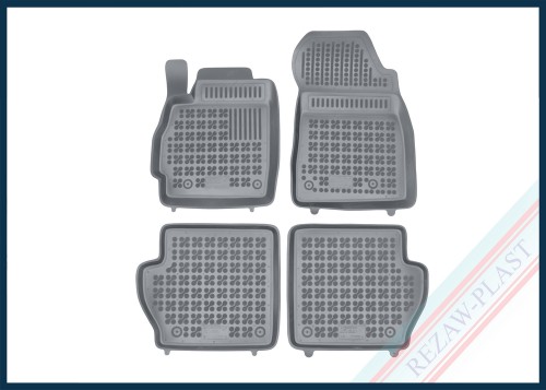 Floor mats grey fit to: Mazda 2 II 2007 - 2014