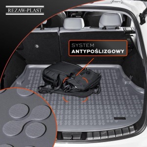 Mata bagażnika TPE (gumowa) szara pasuje do: Seat LEON III (MK3) 2013 - 2020