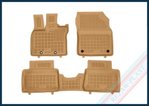 Dywaniki podłogowe beżowe pasują do: Volvo V60 II 2018 - , S60 III 2018 -